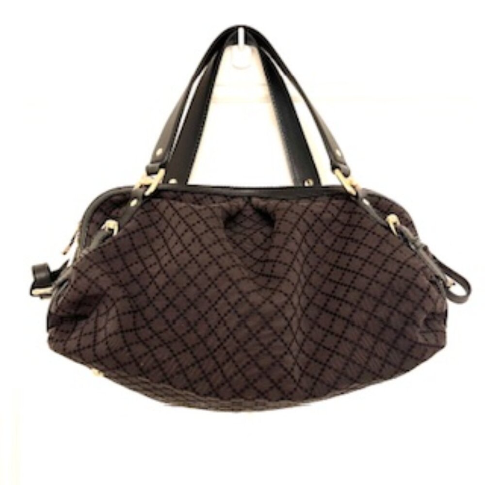 GUCCI Shoulder Bag,  Brown Canvas and Leather - Picture 3 of 12